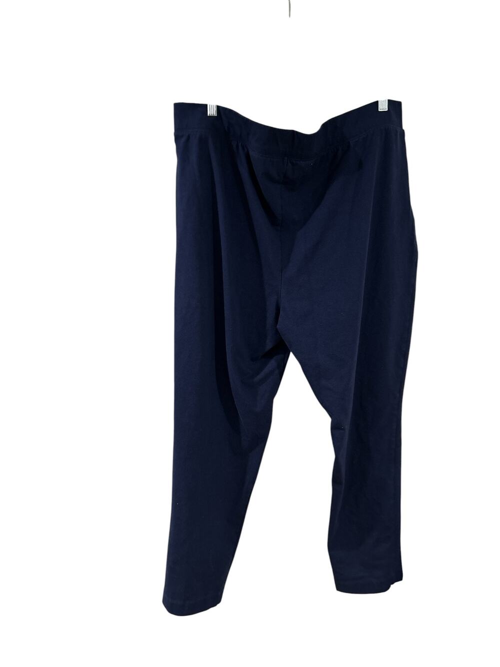 Navy Blue D & Co Knit Tapered Leg Pants Treggings Front Seams Plus Size 2X EUC